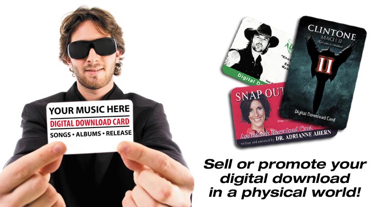 Sell or promote your digital release in a physical world.